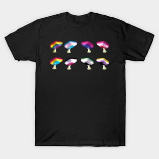 LGBTQ Pride Flag Mushroom Sticker Pack T-Shirt